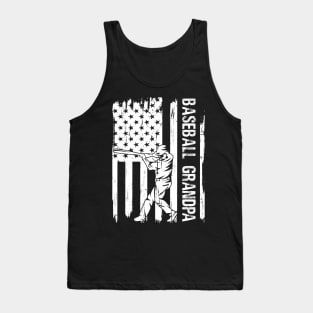 Baseball Grandpa USA Flag Father's Day Tank Top